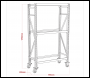 Sealey STR007 2-Level Mobile Tyre Rack 200kg Capacity Per Level