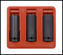 Sealey SX043 Deep Impact Socket Set 1/2 inch Sq Drive 3pc