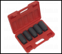 Sealey SX050 Impact Hub Nut Socket Set 5pc 1/2 inch Sq Drive