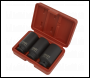 Sealey SX051 Impact Hub Nut Socket Set 1/2 inch Sq Drive 12-Point 3pc