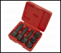 Sealey SX052 Impact Spline Socket Bit Set 1/2 inch Sq Drive 6pc