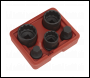 Sealey SX053 Impact Hub Socket & Socket Bit Set 1/2 inch Sq Drive 12-Point 5pc