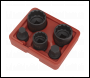 Sealey SX053 Impact Hub Socket & Socket Bit Set 1/2 inch Sq Drive 12-Point 5pc