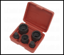 Sealey SX053 Impact Hub Socket & Socket Bit Set 1/2 inch Sq Drive 12-Point 5pc