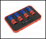 Sealey SX1820S Double Ended Alloy Wheel Impact Socket Set 1/2 inch Sq Drive 5pc