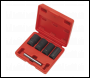 Sealey SX201 Locking Wheel Nut Removal Set 5pc 1/2 inch Sq Drive