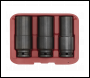 Sealey SX319 Deep Weighted Impact Socket Set 1/2 inch Sq Drive 3pc