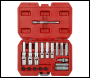 Sealey SX4031 Glow Plug Socket Set 18pc 1/4 inch Sq & 3/8 inch Sq Drive