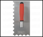Sealey T6701 Stainless Steel Semicircle Tooth Trowel with Rubber Handle & Aluminium Foot 270mm