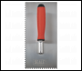 Sealey T7804 Stainless Steel 4mm Notched Trowel with Rubber Handle 270mm