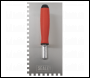 Sealey T7808 Stainless Steel 8mm Notched Trowel with Rubber Handle 270mm