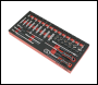 Sealey TBT40 Socket Set with Tool Tray 1/4 inch Sq Drive 44pc