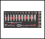 Sealey TBT41 Socket Set with Tool Tray 3/8 inch Sq Drive 32pc