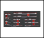 Sealey TBT44 Premier Wobble Extension Bar Set with Tool Tray 1/4 inch , 3/8 inch  & 1/2 inch Sq Drive 12pc