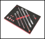 Sealey TBT45 Ratchet, Torque Wrench, Breaker Bar & Socket Adaptor Set with Tool Tray 3/8 inch Sq & 1/2 inch Sq Drive 12pc