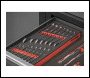 Sealey TBT48 Combination Spanner Set with Tool Tray 15pc