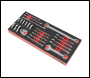 Sealey TBT50 Stubby Combination, TRX-Star* & Crow's Foot Spanner Set with Tool Tray 24pc