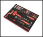 Sealey TBT66 Premier Striking, Pry Bar, Hacksaw & Impact Screwdriver Set with Tool Tray 39pc