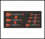 Sealey TBTE03 Premier Insulated Open-End Spanner Set with Tool Tray 7pc - VDE Approved