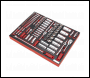 Sealey TBTP02 Premier Platinum Socket Set with Tool Tray 1/4 inch , 3/8 inch  & 1/2 inch Sq Drive 91pc