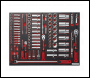 Sealey TBTP02 Tool Tray with Socket Set 91pc 1/4 inch , 3/8 inch  & 1/2 inch Sq Drive