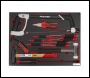 Sealey TBTP06EU Tool Tray with Hacksaw, Hammers & Punches 13pc