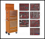 Sealey TBTPCOMBO4 Tool Chest Combination 14 Drawer with Ball-Bearing Slides - Orange & 446pc Tool Kit