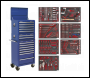Sealey TBTPCOMBO5 Tool Chest Combination 14 Drawer with Ball-Bearing Slides - Blue & 446pc Tool Kit