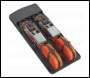 Sealey TD0540S2 Ratchet Straps Polyester Webbing with S-Hooks 25mm x 4m 500kg Breaking Strength - Pair