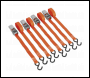 Sealey TD0540S4 Ratchet Straps Polyester Webbing with S-Hooks 25mm x 4m 500kg Breaking Strength - 2 Pairs