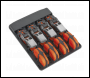 Sealey TD0540S4 Ratchet Straps Polyester Webbing with S-Hooks 25mm x 4m 500kg Breaking Strength - 2 Pairs