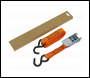 Sealey TD0635S Ratchet Strap Polyester Webbing S-Hook with Corner Protector 25mm x 5m 600kg Breaking Strength