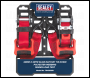 Sealey TD1202SR Slide Ratchet Strap Polyester Webbing with S-Hooks 32mm x 3m 1200kg Breaking Strength