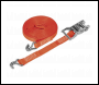 Sealey TD1506J Ratchet Strap 25mm x 6m Polyester Webbing 1500kg Breaking Strength