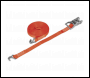 Sealey TD1508J Ratchet Strap Polyester Webbing 25mm x 8m 1500kg Breaking Strength