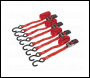 Sealey TD484SD Ratchet Strap 25mm x 4m Polyester Webbing with S-Hooks 800kg Breaking Strength - 2 Pairs