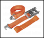 Sealey TDRWA Car Transporter Ratchet Strap 50mm x 3m Alloy Wheel - Single 5000kg Breaking Strength