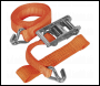 Sealey TDRWA Car Transporter Ratchet Strap 50mm x 3m Alloy Wheel - Single 5000kg Breaking Strength