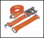 Sealey TDRWS Car Transporter Ratchet Strap 50mm x 3m Steel Wheel - Single 4500kg Breaking Strength