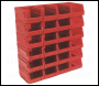 Sealey TPS224R Plastic Storage Bin 105 x 165 x 85mm - Red Pack of 24
