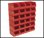 Sealey TPS324R Plastic Storage Bin 150 x 240 x 130mm - Red Pack of 24