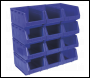 Sealey TPS412B Plastic Storage Bin 210 x 355 x 165mm - Blue Pack of 12