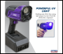 Sealey UVC01 Rechargeable Inspection UV Curing Light Kit 66W