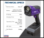 Sealey UVC01 Rechargeable Inspection UV Curing Light Kit 66W