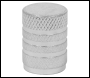 Sealey VCA4 Aluminium Valve Cap 4pc - Silver Anodised
