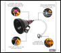 Sealey VFF1 Valved Flexible Spout Funnel with Filter 160mm