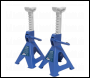 Sealey VS2002BL Ratchet Type Axle Stands (Pair) 2 Tonne Capacity per Stand - Blue