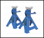 Sealey VS2002BL Ratchet Type Axle Stands (Pair) 2 Tonne Capacity per Stand - Blue