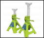 Sealey VS2002HV Ratchet Type Axle Stands (Pair) 2 Tonne Capacity per Stand - Hi-Vis Green