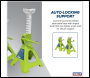 Sealey VS2002HV Ratchet Type Axle Stands (Pair) 2 Tonne Capacity per Stand - Hi-Vis Green